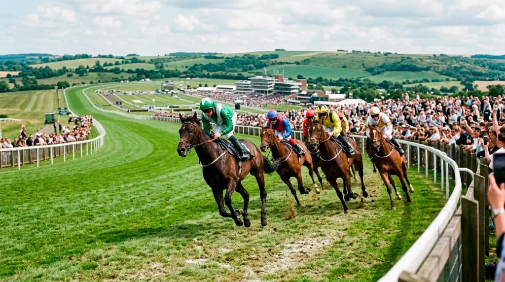 Tattenham Corner at Epsom Downs racecourse